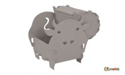 cardboard chest cow